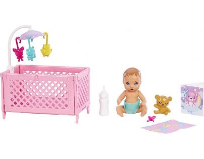 Mattel Barbie Chůva Herní set postýlka