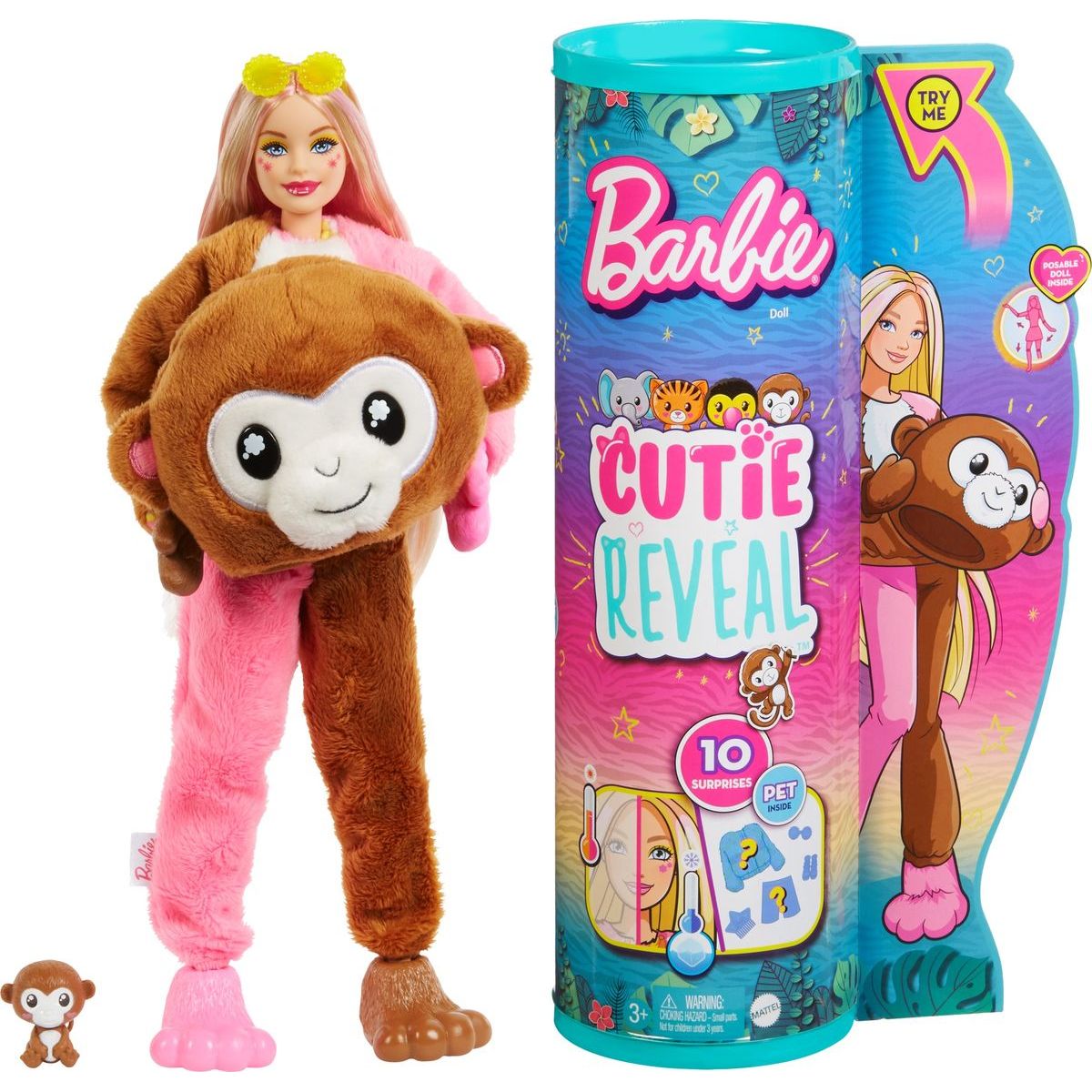 Mattel Barbie Cutie Reveal Barbie džungle opice HKR01