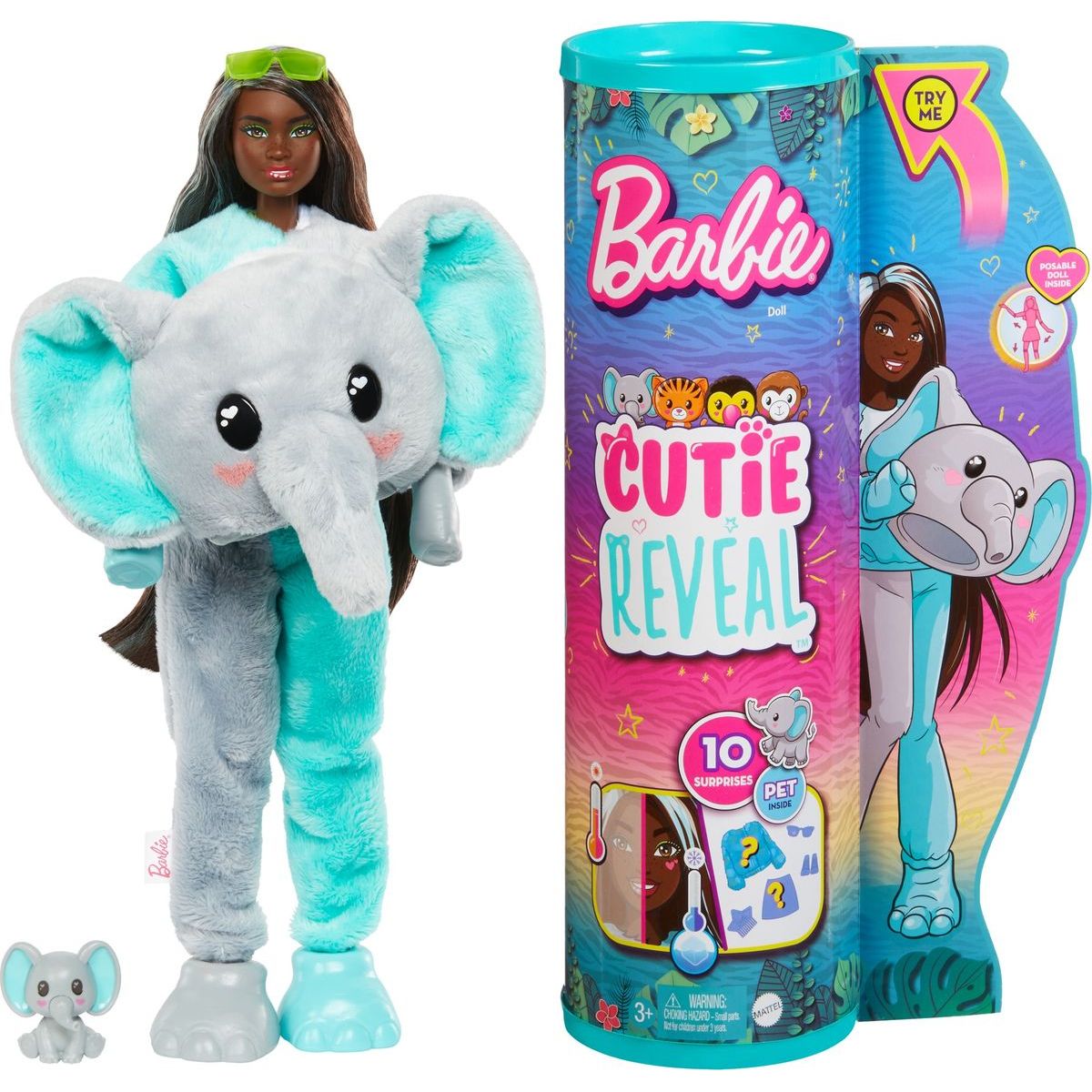 Mattel Barbie Cutie Reveal Barbie džungle slon HKP98