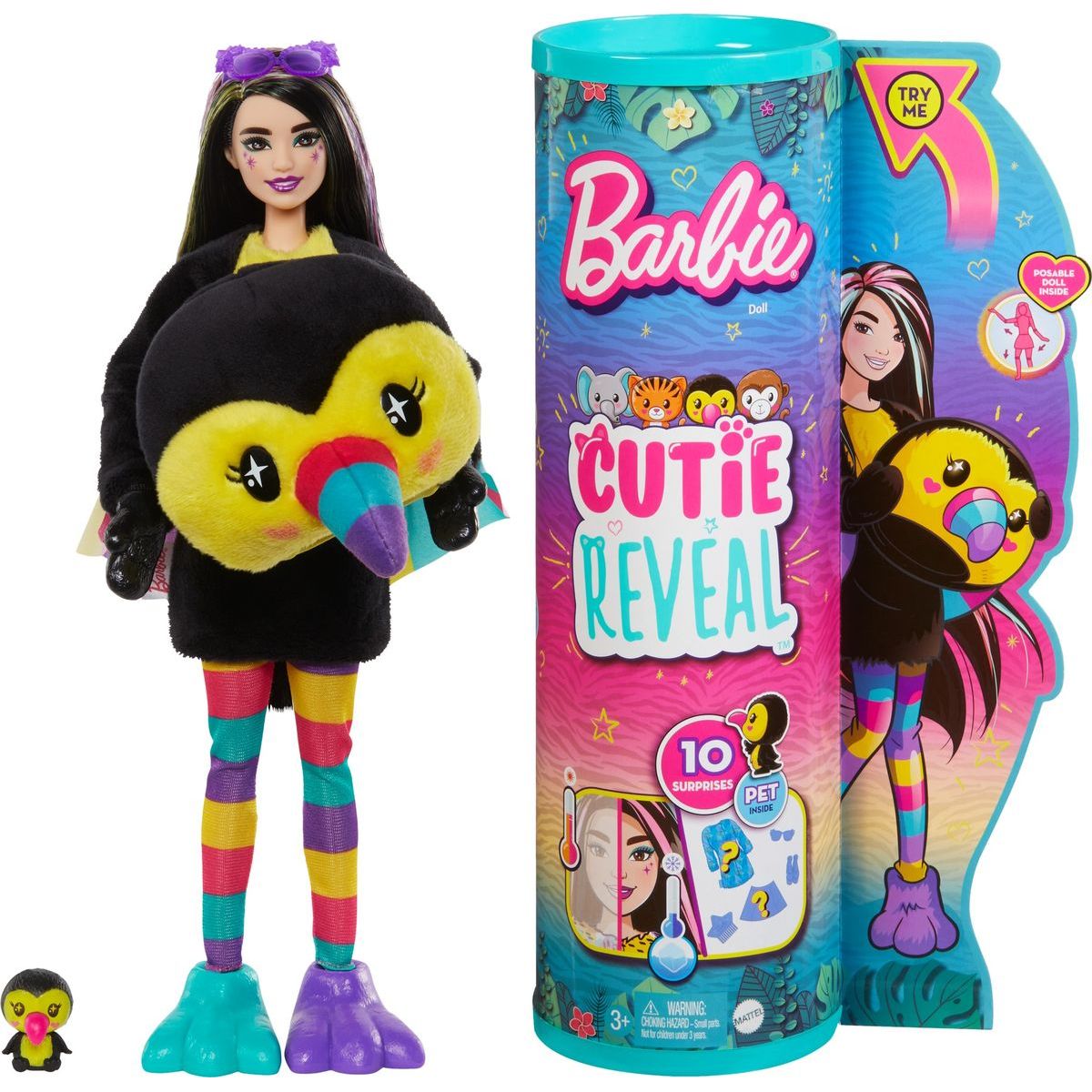 Mattel Barbie Cutie Reveal Barbie džungle tukan HKR00