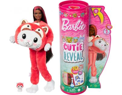 Mattel Barbie Cutie Reveal Barbie v kostýmu Kotě v červeném kostýmu Pandy