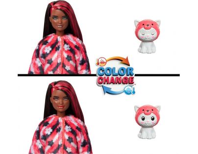Mattel Barbie Cutie Reveal Barbie v kostýmu Kotě v červeném kostýmu Pandy