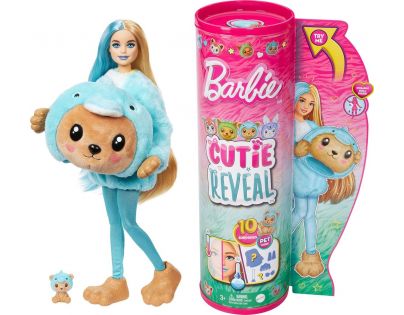 Mattel Barbie Cutie Reveal Barbie v kostýmu Medvídek v modrém kostýmu Delfína