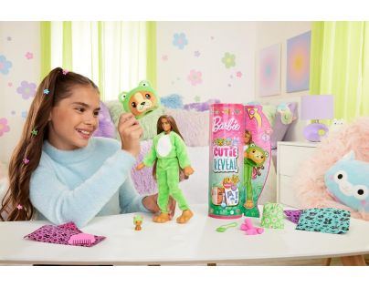 Mattel Barbie Cutie Reveal Barbie v kostýmu Pejsek v zeleném kostýmu Žabky
