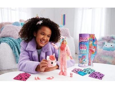 Mattel Barbie Cutie Reveal zima panenka série 4 lama