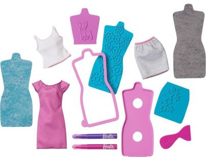 Mattel Barbie D.I.Y. návrhářské módní šablony Růžovofialová