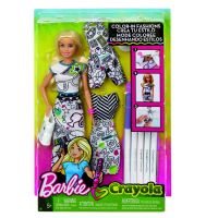 Mattel Barbie D.I.Y Crayola Vybarvování šatů Běloška 2