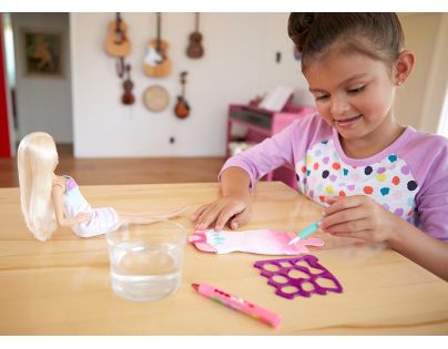 Mattel Barbie D.I.Y módní návrhářské šablony Růžovo-modrá