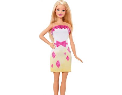 Mattel Barbie D.I.Y módní návrhářské šablony Růžovo-žlutá