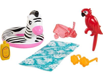 Mattel Barbie Dreamtopia Chelsea s doplňky na pláž černovláska
