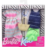 Mattel Barbie dvoudílný set oblečků pro Barbie a Kena batikované 71 2