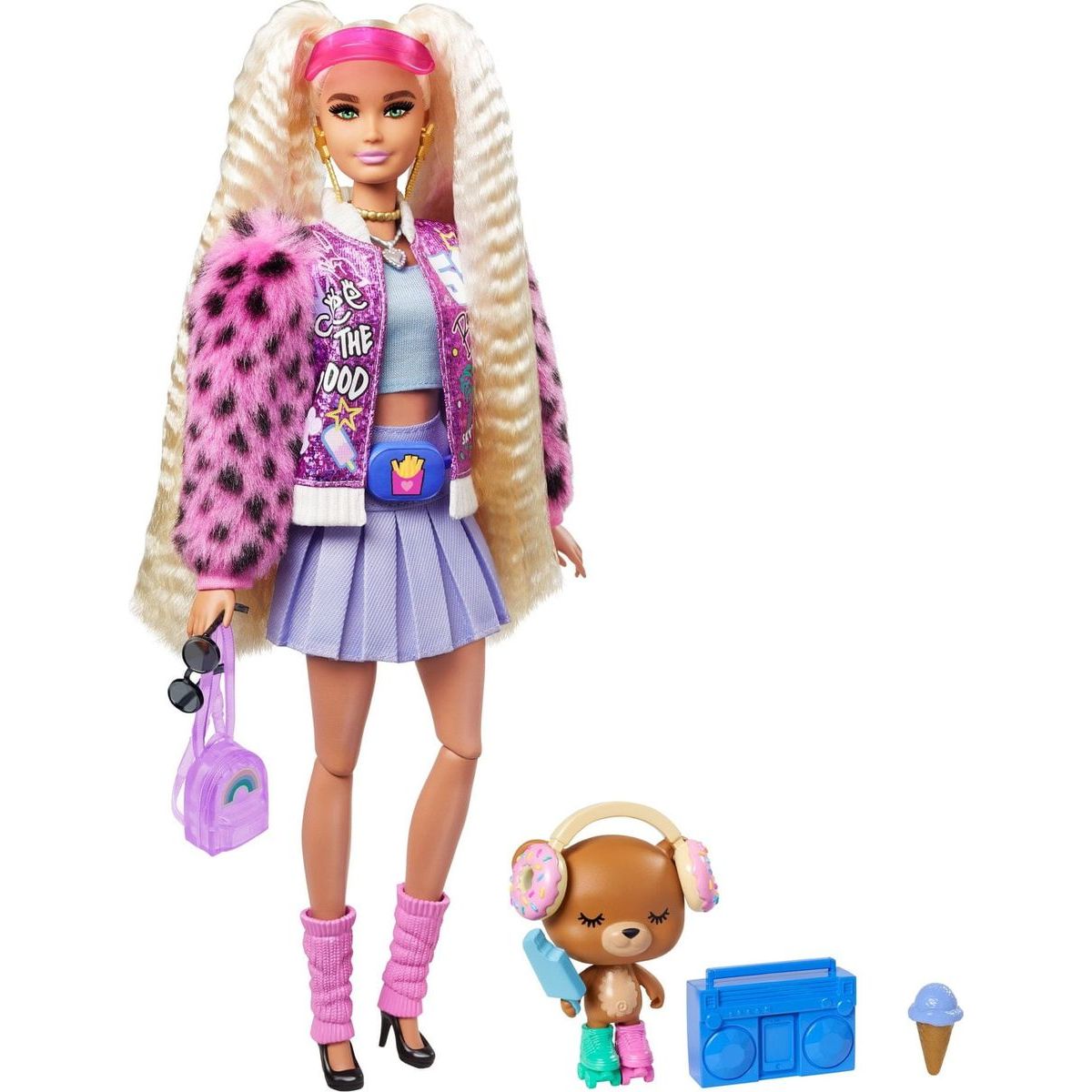 Mattel Barbie Extra blondýnka v plizované mini 8