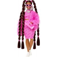 Mattel Barbie Extra Růžové šaty Zlaté osmdesátky 5
