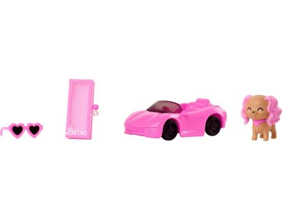 Mattel Barbie Extra Růžové šaty Zlaté osmdesátky