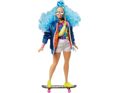 Mattel Barbie extra s modrým afro účesem