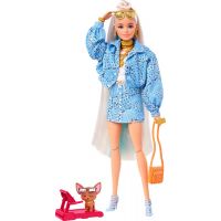 Mattel Barbie Extra Vzorovaná modrá sukně s bundou
