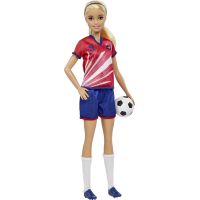 Mattel Barbie fotbalová panenka Barbie v červeném dresu - Poškozený obal 3