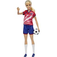 Mattel Barbie fotbalová panenka Barbie v červeném dresu - Poškozený obal 4