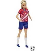 Mattel Barbie fotbalová panenka Barbie v červeném dresu - Poškozený obal 5