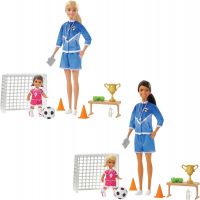 Mattel Barbie fotbalová trenérka s panenkou herní set hnědovlasá trenérka 2