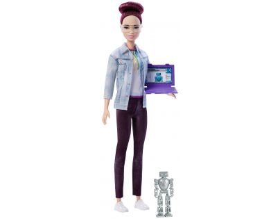 Mattel Barbie inženýrka robotiky Fialové vlasy