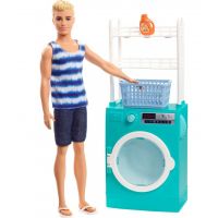 Mattel Barbie Ken s nábytkem a pračkou 2