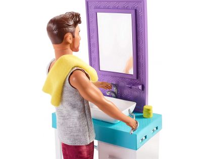 Mattel Barbie Ken s nábytkem umyvadlo