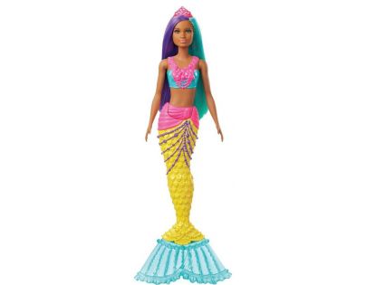 Mattel Barbie kouzelná mořská víla vlasy fialově-zelené