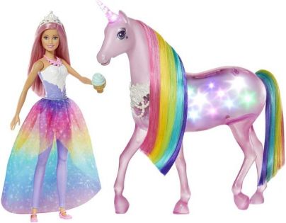 Mattel Barbie kouzelný jednorožec a panenka