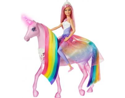 Mattel Barbie kouzelný jednorožec a panenka