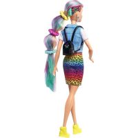 Mattel Barbie Leopardí panenka s duhovými vlasy a doplňky 3