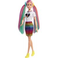 Mattel Barbie Leopardí panenka s duhovými vlasy a doplňky 2