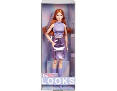 Mattel Barbie Looks rusovláska ve fialovém outfitu