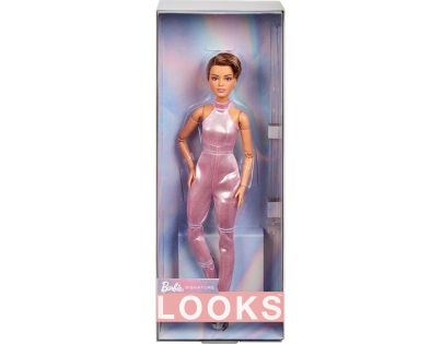 Mattel Barbie Looks s krátkými vlasy v růžovém outfitu - Poškozený obal