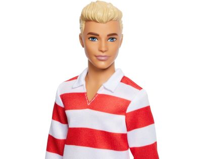Mattel Barbie model Ken červenobílé proužkované triko
