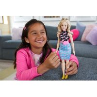 Mattel Barbie Modelka černomodré šaty s ledvinkou 29 cm 6