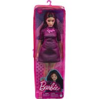Mattel Barbie modelka černorůžové kostkované šaty 6