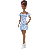 Mattel Barbie modelka džínové šaty HBV17