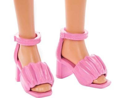 Mattel Barbie Modelka fialkové kostkované šaty 29 cm