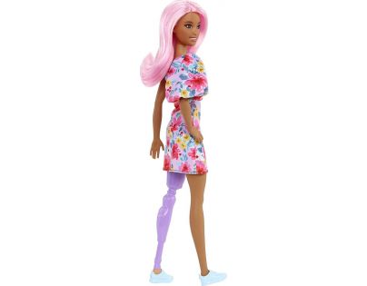 Mattel Barbie modelka květinové šaty na jedno rameno
