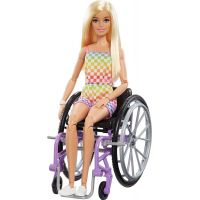 Mattel Barbie Modelka na invalidním vozíku v kostkovaném overalu 29 cm 2