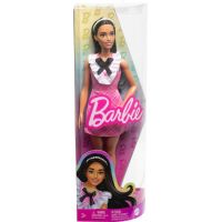 Mattel Barbie modelka Růžové kostkované šaty 6
