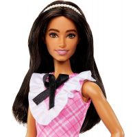 Mattel Barbie modelka Růžové kostkované šaty 3