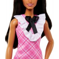 Mattel Barbie modelka Růžové kostkované šaty 4