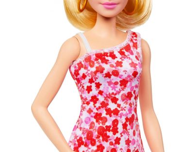 Mattel Barbie modelka Růžové květinové šaty