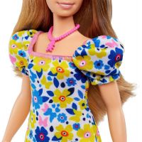 Mattel Barbie modelka Šaty s modrými a žlutými květinami 5