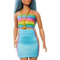 Mattel Barbie modelka tyrkysová sukně a top s duhou 4