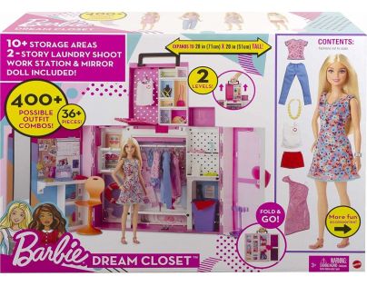 Mattel Barbie Módní šatník snů s panenkou 30 cm