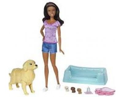 Mattel Barbie narození štěňátek Tmavé vlasy