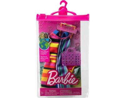 Mattel Barbie obleček s doplňky v praktickém balení HJT22